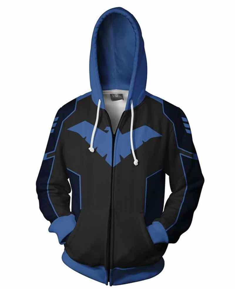 Men's Nightwing Zip Up Hoodie